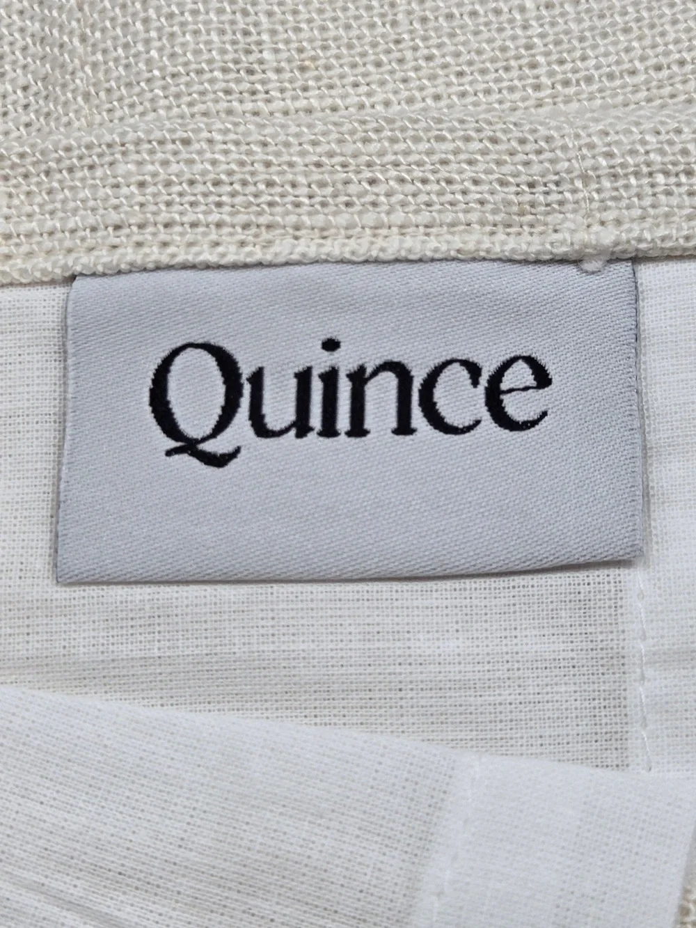 QUINCE Set Of 2 48x84 Heavyweight European Linen Curtains Sand 0098